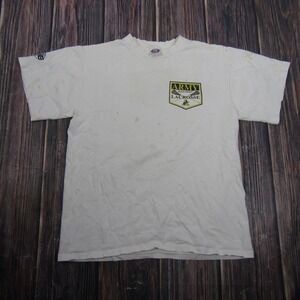 Vintage Brine Army Black Knights Lacrosse Shirt Mens Medium White Single Stitch